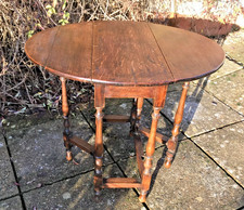 Antique Oak Baby Gateleg Tea