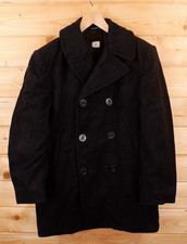 Vintage Enlisted Wool Military Pea Coat Jacket 40 Long