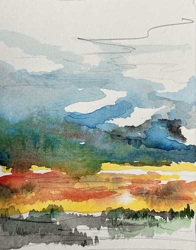 Original watercolour and - and, mix