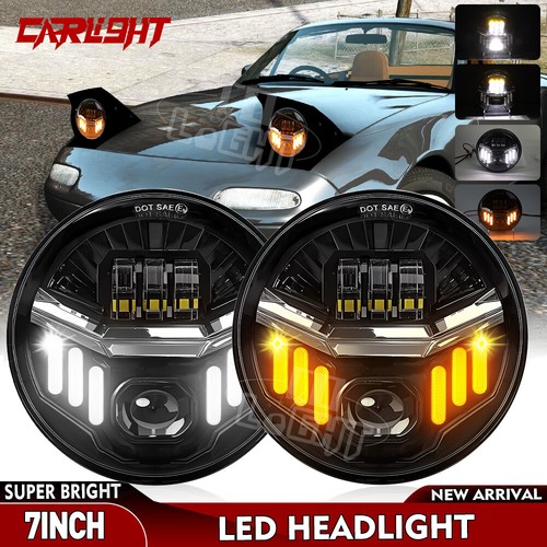 Pair 7inch led headlight start - 7inch,