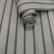 3D Effect Wooden Slats Grey