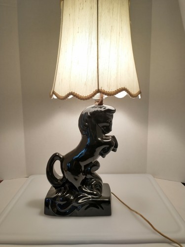Black stallion lamp horse - stallion,