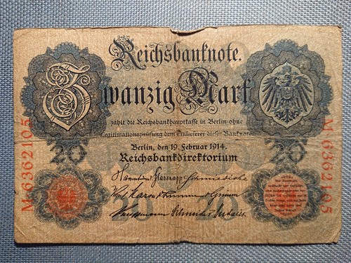 Old reichsbanknote banknote - old,