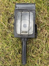 Vintage / Antique Railway Carriage Lamp clear front & side lens, red rear lens