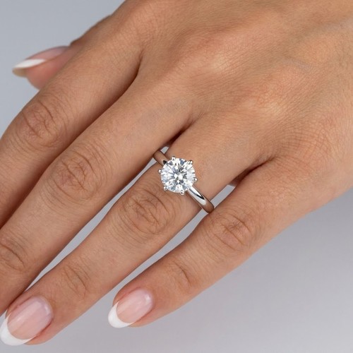 Solitaire engagement ring - solitaire, 14k