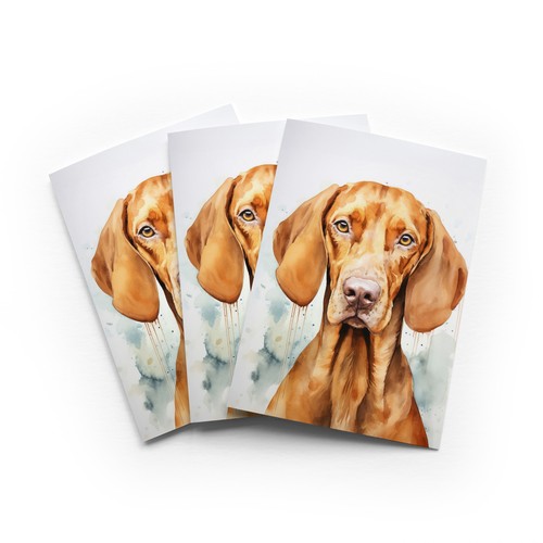 Hungarian vizsla greeting - vizsla, card
