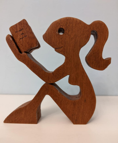 Wooden carved reading - wooden,