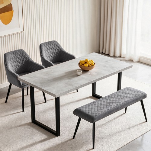 3pcs velvet dining - 3pcs, chairs