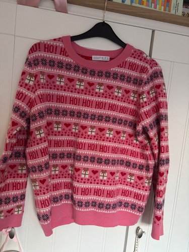 Primark pink christmas jumper - christmas,