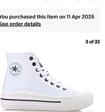 Ladies Womens Casual Hi Top Faux Leather Walking Gym Sports Trainers Shoes Size