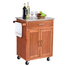 Rolling Kitchen Island Wooden