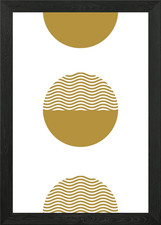 Gold Circle Pattern Framed