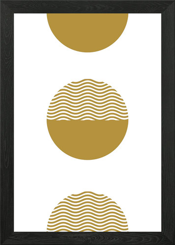 Gold circle pattern framed - circle,