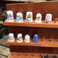 Mixed Lot Of 9 China Thimbles