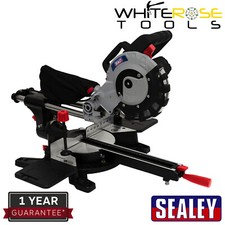 Sealey Mitre Saw Ø216mm Sliding Compound Power Tool Laser Guide Workshop DIY