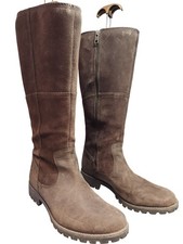 Timberland Women's Waterproof Suede Tall Boots Brown UK 8
