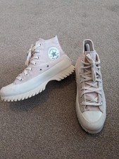 Women's Converse All Star Chuck Taylor Pale Pink Lugged Platform Trainers 4.5