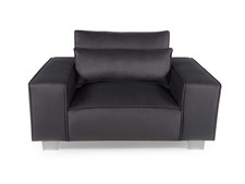 Black Plush Velvet Armchair Sloane Foam Sprung | Customer Return-Good Condition