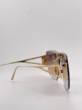 Botega Veneta Square gold tone brown lens  Women Sunglasses Frame