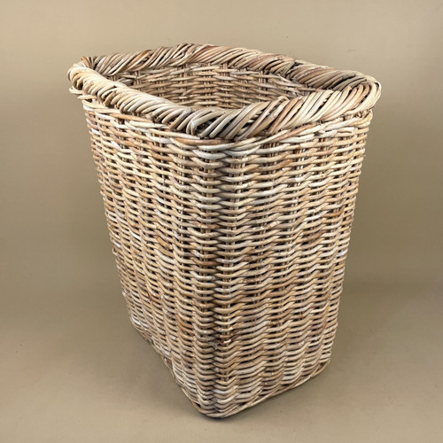 Rectangle basket woven wicker - basket,