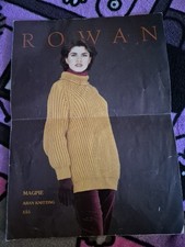 Rowan Knitting Pattern Chenille Aran 555 Ladies Sweater Jumper