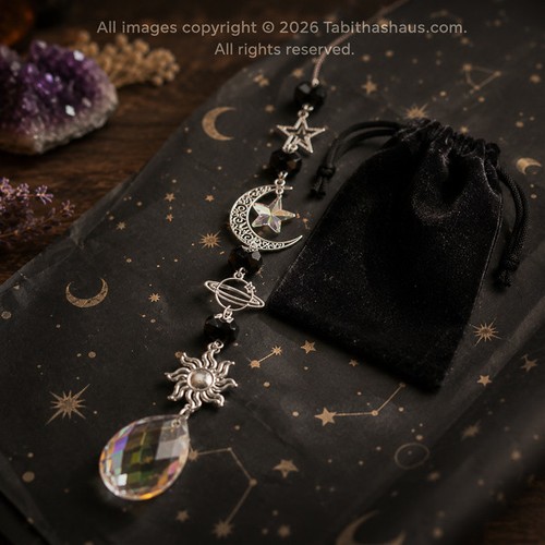 Crystal moon planet - crystal, suncatcher