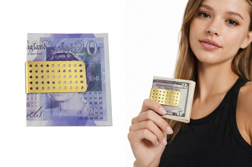 Bullet money clip gold grated - bullet,