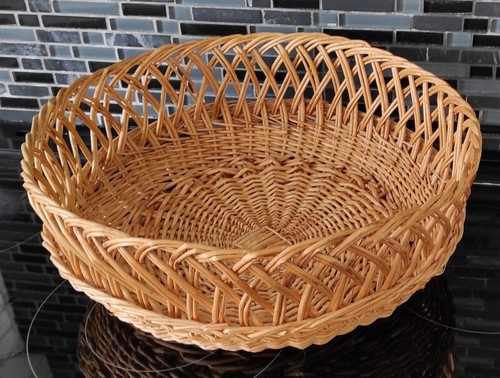 Vintage wicker woven bread - vintage,