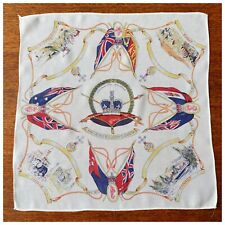 Vintage 1937 George VI and Elizabeth Coronation Souvenir Silk Hankerchief
