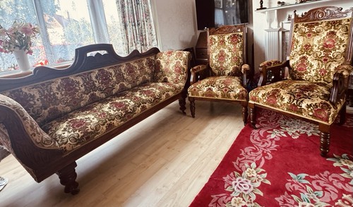 Victorian chaise lounge - chaise,