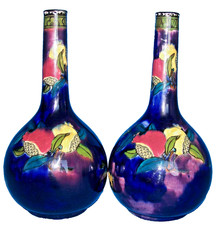 PAIR S HANCOCK & SONS VASES