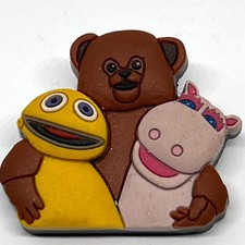 Rainbow Zippy George Bungle UK TV Show Series Vintage Rubber Lapel Pin Badge