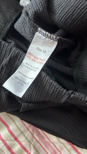 Black crinkle pants - black,