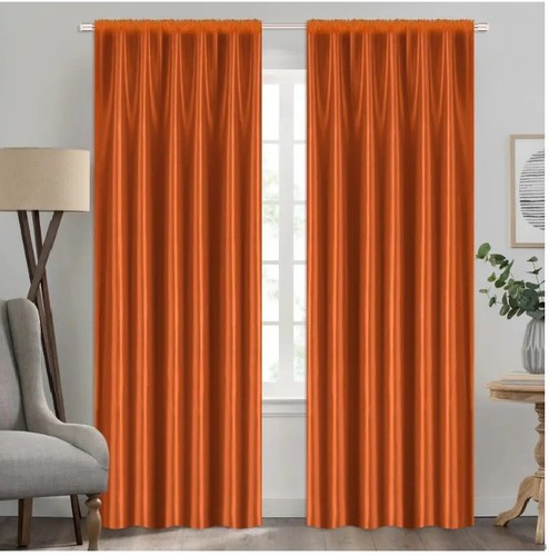 Ready made curtains - curtains, orange