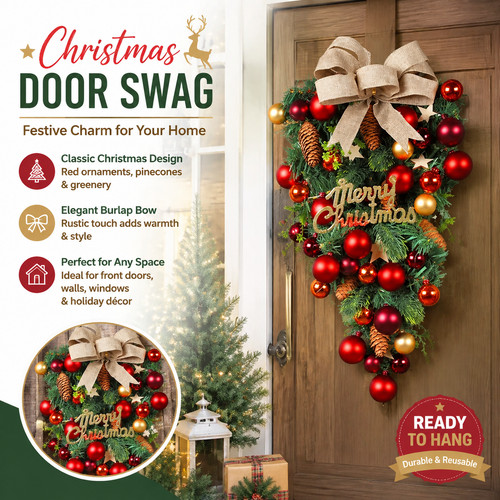 Christmas wreath decoration - christmas,