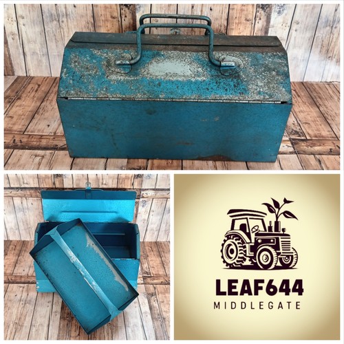 Metal toolbox blue tool box - toolbox,