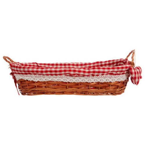 Orla red gingham lining - red, oblong
