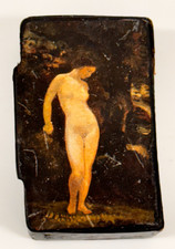 Antique Papier Mache Snuff Box