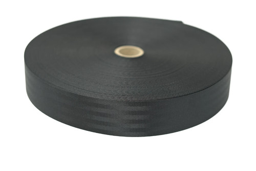 47mm black seat belt - black, webbing