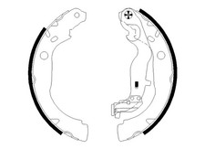 REAR BRAKE SHOE SET FITS