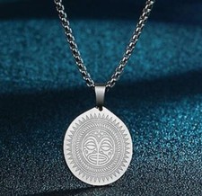 Mayan Aztec Necklace Silver