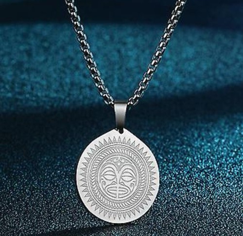 Mayan aztec necklace - mayan, silver