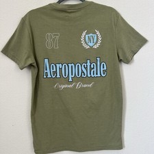 NWOT AEROPOSTALE SHORT SLEEVE TEE SHIRT MEN’S Small NY CREST GRAPHIC GREEN