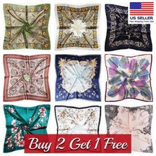 Large Square Silk Like Scarf