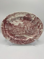 Enoch Wedgwood Old English Village Pink Platter