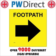 SIGN Footpath Right Arrow