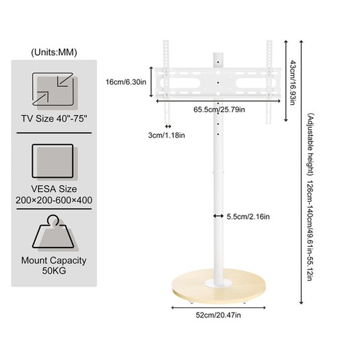 Corner floor stand for - corner, tv