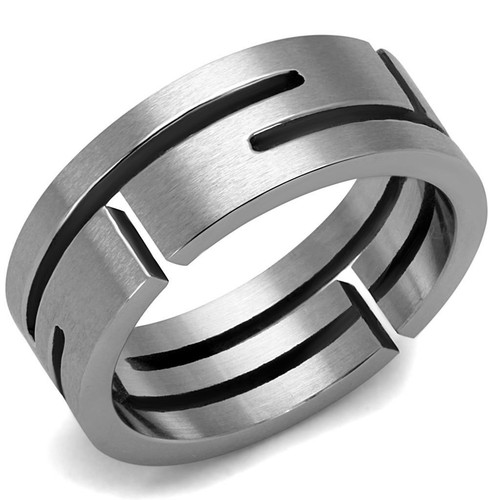 Mens 8mm band - mens, silver