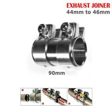 Van Mpv Exhaust Repair Pipe Connector Joiner Clamp 43mm To 46mm / 90m Adjustable