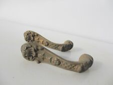 Victorian French Brass Lever Door Handles Knobs Antique Old Vintage 